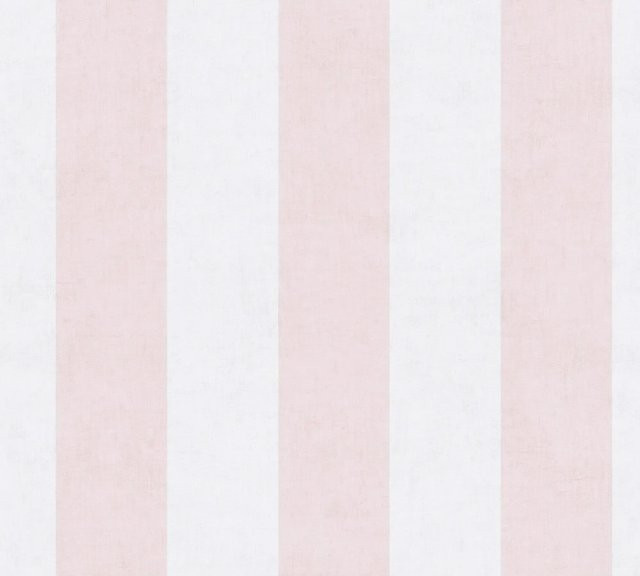 A.S. Création Vliestapete Streifen in Creme-Rosa und Beige, Breite: 0,53 m, Länge: 10,05 m - Bild 1