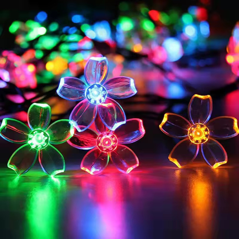 Wasserdichte Kirschblüten-Lichterkette mit LED für Party und Hochzeit, batteriebetrieben - Bild 2