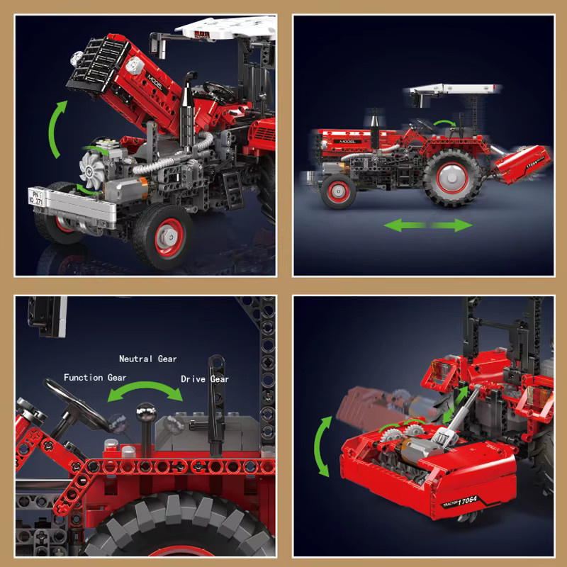 Mould King 17064 Technisches Auto, RC Motorisierter Landwirtschaftlicher Traktor, Baustein-Set, ab 14 Jahren - Bild 5