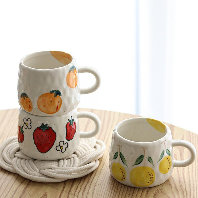 Handgefertigte Keramiktasse im japanischen Stil, Mehrfarbig - Bild 1