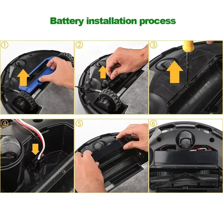 Xiaomi Staubsauger-Akku 14,8 V 3500 mAh Schwarz für Mop Pro P/2S/S12 Yunmi MVVC01-STYTJ02YM und Haier JX37 Wyze WVCR200S - Bild 6