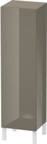 Duravit L-Cube indiv. Halbhochschrank in Flannel Grey Hochglanz mit Glastür und rechten Anschlag - Bild 1
