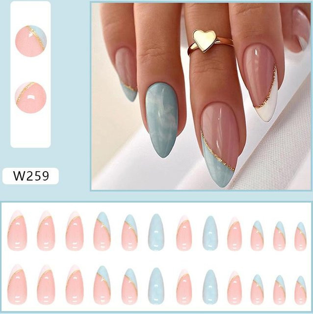 Beauty Fake Nails French Manicure, Milchweiß, Glänzend, 24 Stück, Unisex - Bild 1