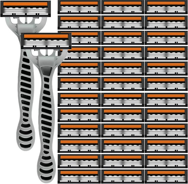 Manueller Sicherheitsrasierer mit 3-lagiger Edelstahlklinge, Unisex - Bild 1