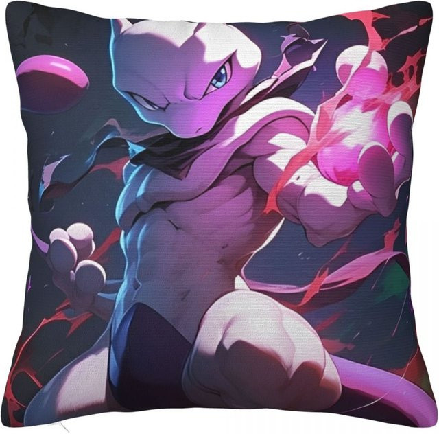 Pokemon Mewtwo Kissenbezug von Lucky starfish HOME, quadratisches Design, B/T: 30 x 30 cm - Bild 1