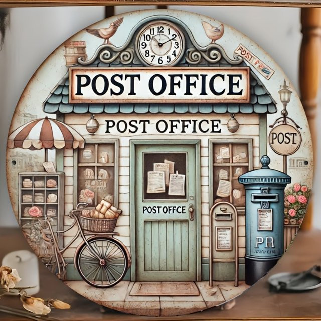Vintage Postbüro Metallschild von Potdemiel im Retro-Design für Innen und Außen - Bild 1