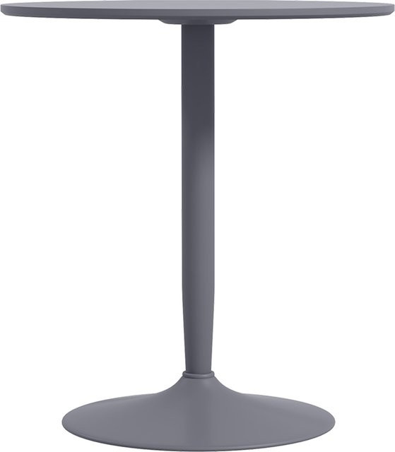 HOMCOM Moderner runder Esstisch in Grau mit Stahlbein für Küche und Wohnzimmer, Durchmesser: 70 cm, Höhe: 75 cm - Bild 1