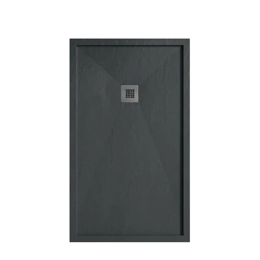Stano Mineralguss Duschwanne Extra Flach mit Rand Sarin Anthrazit B/T: 70 x 180 cm - Bild 2