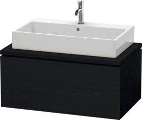 Duravit Waschtischunterschrank L-Cube in Schwarz Matt für Konsole mit 1 Auszug, Breite: 92 cm, Tiefe: 54,7 cm - Bild 1