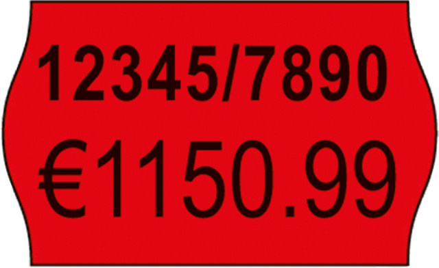 Avery Zweckform Preisschildetiketten RPLP1626, Papier, Rot, 26 x 16 mm, 12000 Etiketten - Bild 1