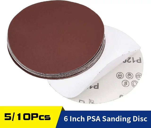 Vibratite PSA Schleifscheiben 6 Zoll für Exzenterschleifer, Aluminiumoxid, Körnung 40-2000, Braun, für Holz und Metall - Bild 1