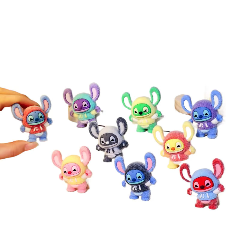 Bandai Disney Stitch Flocked Blind Box, Mini-Puppe, Einzelfigur - Bild 3
