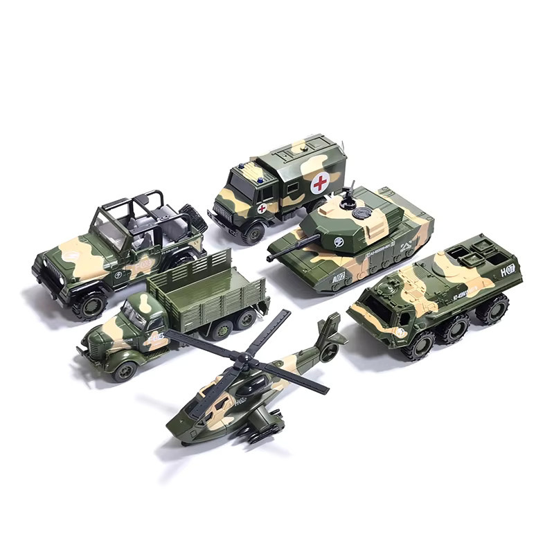 yikesong Militär Panzer Hubschrauber Fahrzeug Spielzeug Modell, Metall, Kunststoff - Bild 2