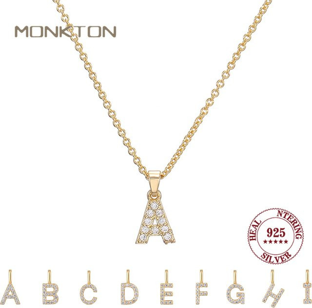 Monkton Anhänger-Halskette, 925 Silber, Gold, Damen - Bild 1