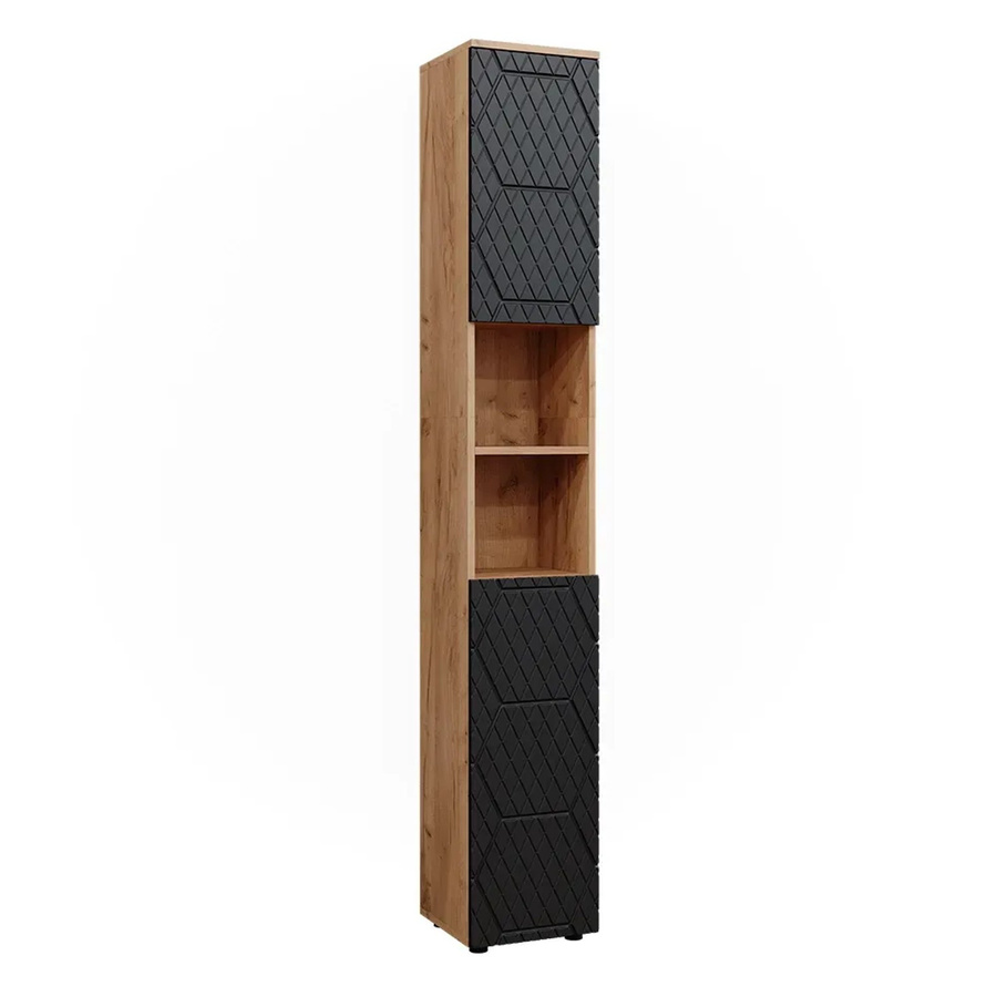 Vicco Hochschrank Irma Badezimmer Eiche Anthrazit B: 30 cm, H: 192 cm - Bild 3