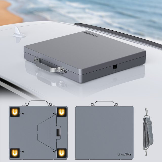 ANMONE Tragbare All-in-One Schutzhülle für Starlink Mini mit stabilem Saugnapf für Auto-Armaturenbrett und Sonnendach, Outdoor-Zubehör - Bild 1