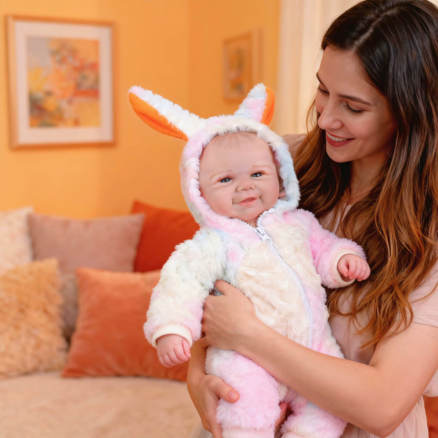 NPK Vivienne Ganzkörper-Mädchen-Reborn-Puppe, 19 Zoll, lebensechtes Baby - Bild 2