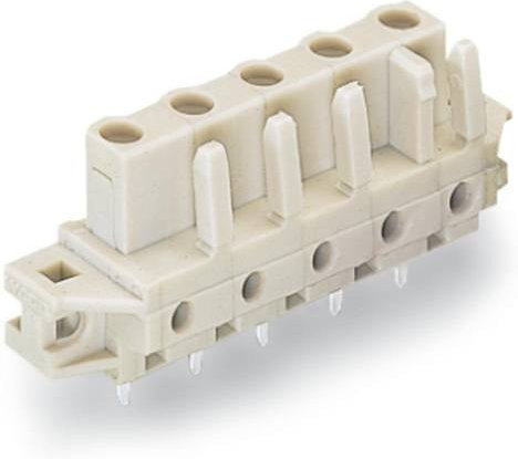 WAGO Buchsengehäuse-Platine 722, 5 Polzahl, Rastermaß: 7,50 mm, Farbe: beige, 50 Stück - Bild 1