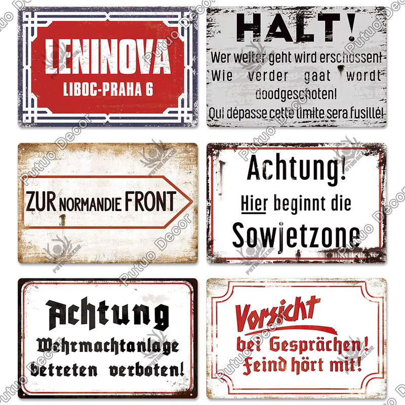 Putuo Decor War History Vintage Metallschild als dekorative Wandplakette in mehrfarbig, B/H: 30 x 30 cm - Bild 4