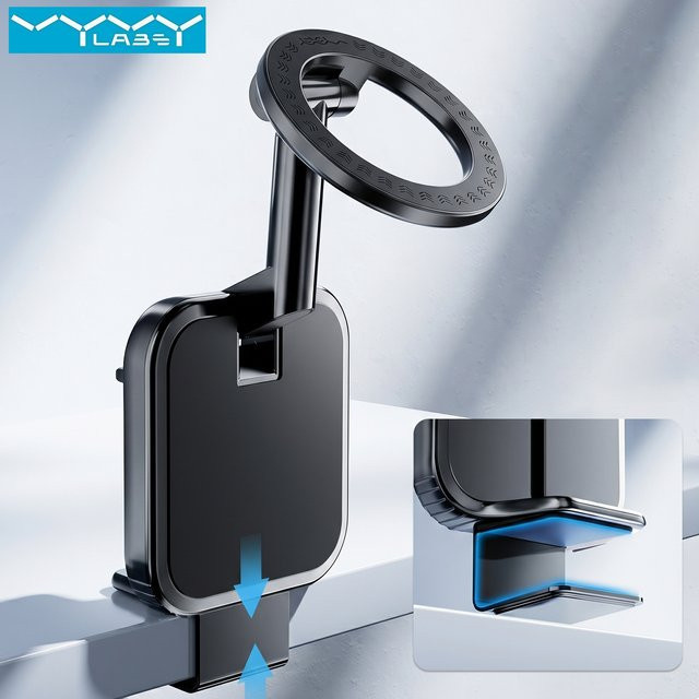 Vyvylabs Magnetischer Handyhalter in Schwarz, drehbar mit mehrfacher Winkeleinstellung, kompatibel mit iPhone, Samsung, Huawei, Xiaomi und OnePlus - Bild 1