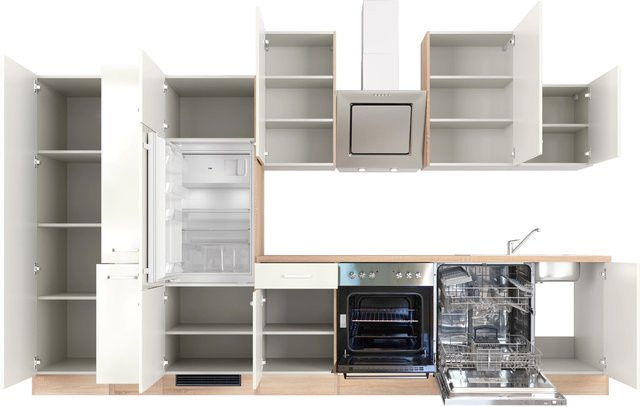 Flex-Well Exclusiv Küchenzeile Valero in Weiß und Sonoma Eiche, B: 360 cm, H: 200 cm, T: 57 cm - Bild 2