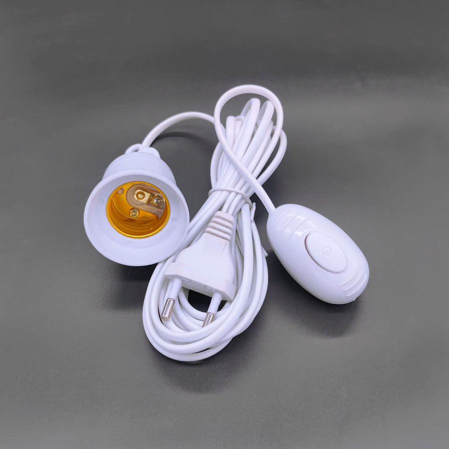 Universal Lampensockel Adapter E27 mit Ein/Aus Schalter für LED Lampen in Weiß - Bild 3