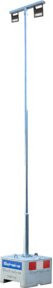 Schake Lampenmast Set in Silber, verzinkter Stahl, 5 m Masthöhe, mit 600 kg Beton-Aufstellvorrichtung und 4000 K Cool White Lichtfarbe - Bild 1