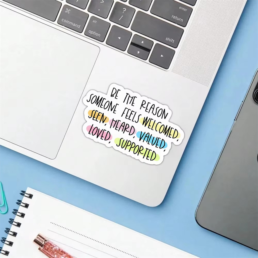 10 Stück Be The Reason Vinyl-Aufkleber mit motivierendem Zitat in Multicolour für Laptops, Wasserflaschen und Tagebücher - Bild 5