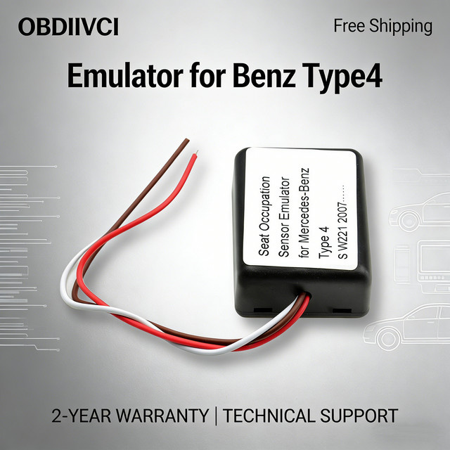 OBDIICAT Emulator Typ 4 Sitzemulator Reset-Tool für Mercedes-Benz W204 W211 W104 W230 X164 W171 in Schwarz - Bild 1