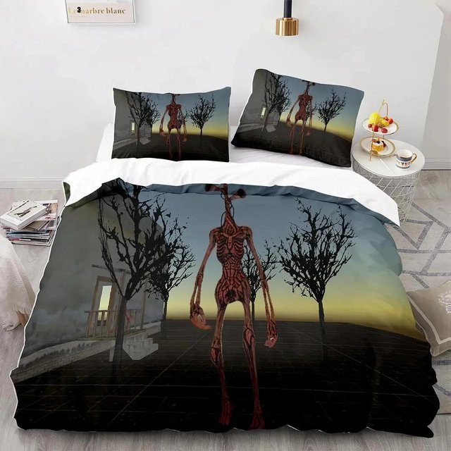 Lodestar Siren Head Bettwäsche-Set mit 3D-Druck, mehrfarbig, aus Mikrofaser, B/B: 240 x 220 cm - Bild 1