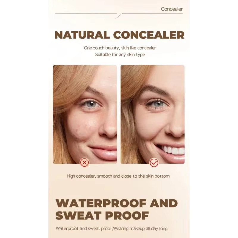 langmanni Concealer, wasserfeste Foundation, matt, natürlich - Bild 2