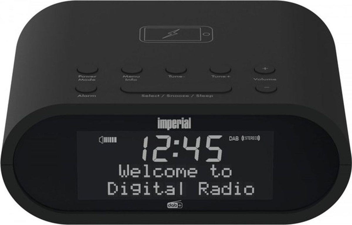 Dabman d20 Uhrenradio in Schwarz mit modernem Design aus Kunststoff - Bild 1