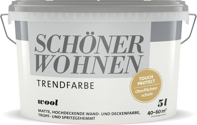 Schöner Wohnen Dispersionsfarbe für Gipskartonplatten Matt in Wool, 5,0 l - Bild 1