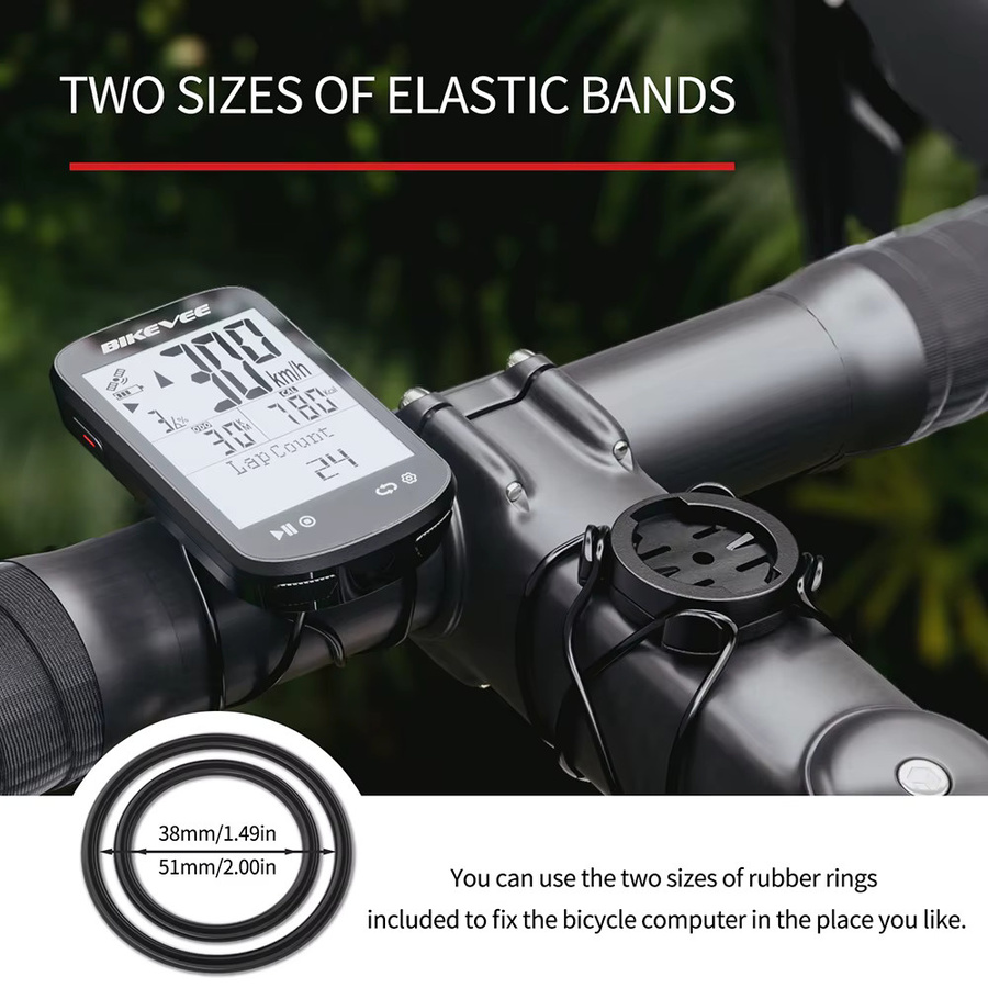 Bikevee Universelle GPS-Fahrradcomputer Halterung zur Erweiterung für Garmin, XOSS, iGPSPORT, Magene, Coospo und CYCLAMI in Schwarz - Bild 5
