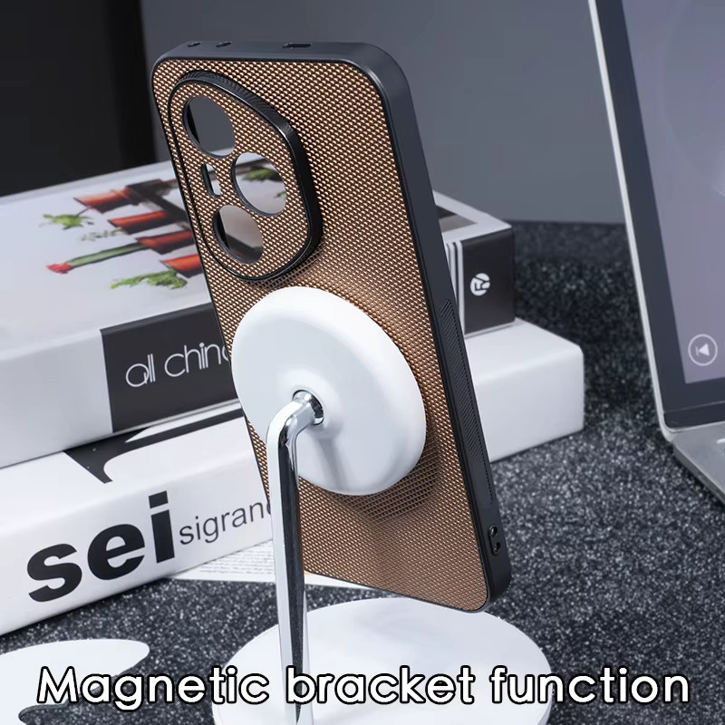 Luxus Kevlar Schutzhülle für Honor 400 Pro Magic 7 X60 in Blau mit MagSafe Magnetfunktion und stoßfester Rüstung - Bild 3