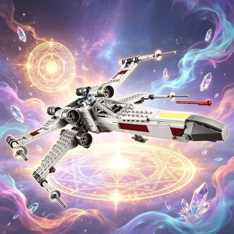 Potdemiel Raumschiff T-65 Flugzeug Kampfjet Space StarFighter, Weltraum, Zubehör - Bild 3