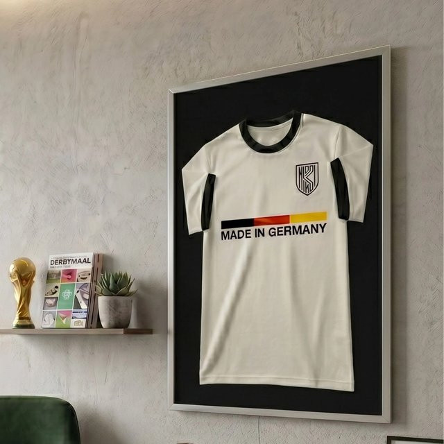 K-Möbel Trikot Rahmen aus Echtholz in Metallic Silber, Breite: 70 cm, Höhe: 100 cm - Bild 1