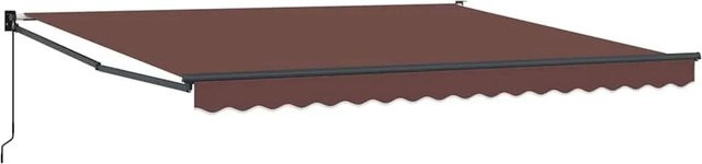 vidaXL Markise manuell Braun aus Aluminium und Polyester B x H: 400 x 300 cm - Bild 1