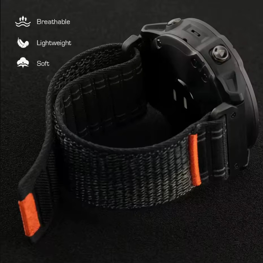 Uhrenarmband Textil/NATO, Schwarz, 22 mm, 26 mm - Bild 3