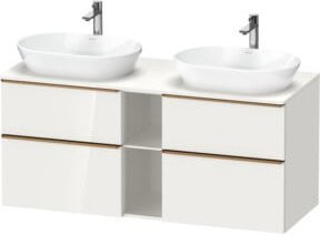 Duravit Waschtischunterschrank D-Neo in Weiß Hochglanz, Wandmontage mit Türen und Schubladen - Bild 1