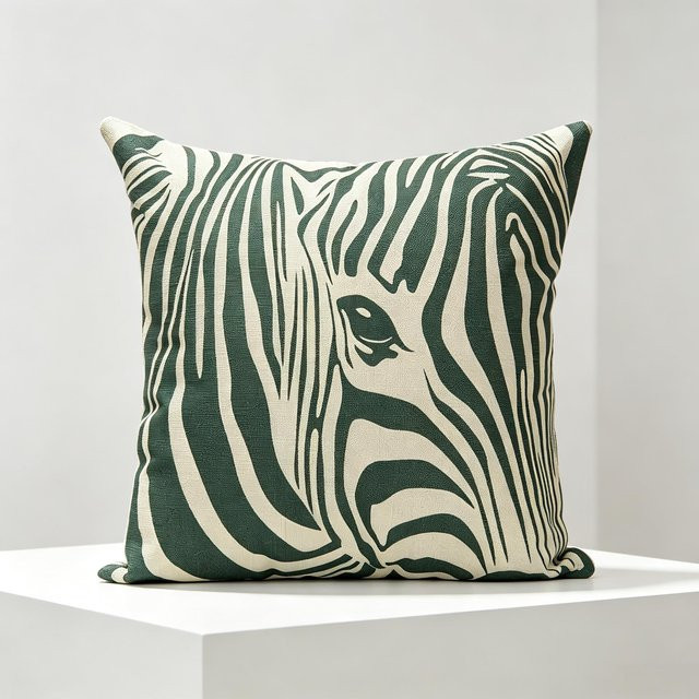 Candiway Kissenbezug mit Zebra-Print in Grau, quadratisch, B/B: 45 x 45 cm - Bild 1