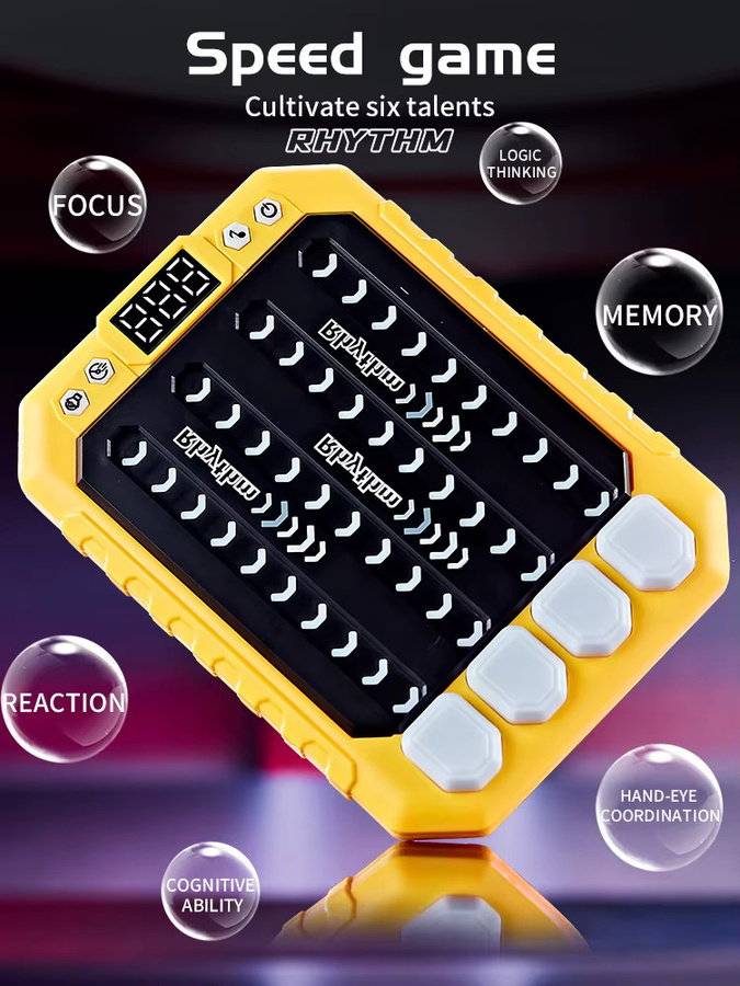 ZLang Handheld-Tanz-Memory-Spiel, Rhythmus-Handheld-Spielkonsole, mit Glühen - Bild 6