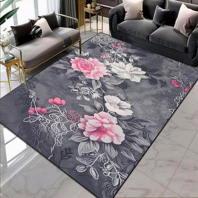 Karpetti Teppich im europäischen Stil mit Blumenmuster, mehrfarbig, B/T: 200 x 300 cm - Bild 1