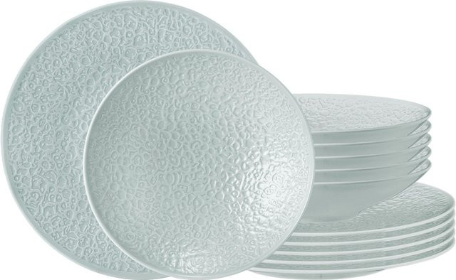 Seltmann Weiden Tafelservice Nori Home 12er Set aus Keramik in Blau - Bild 1