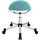 Topstar Hocker Sitness Half Ball in Hellblau mit Rollen für Home Office und Erwachsene - Bild 1