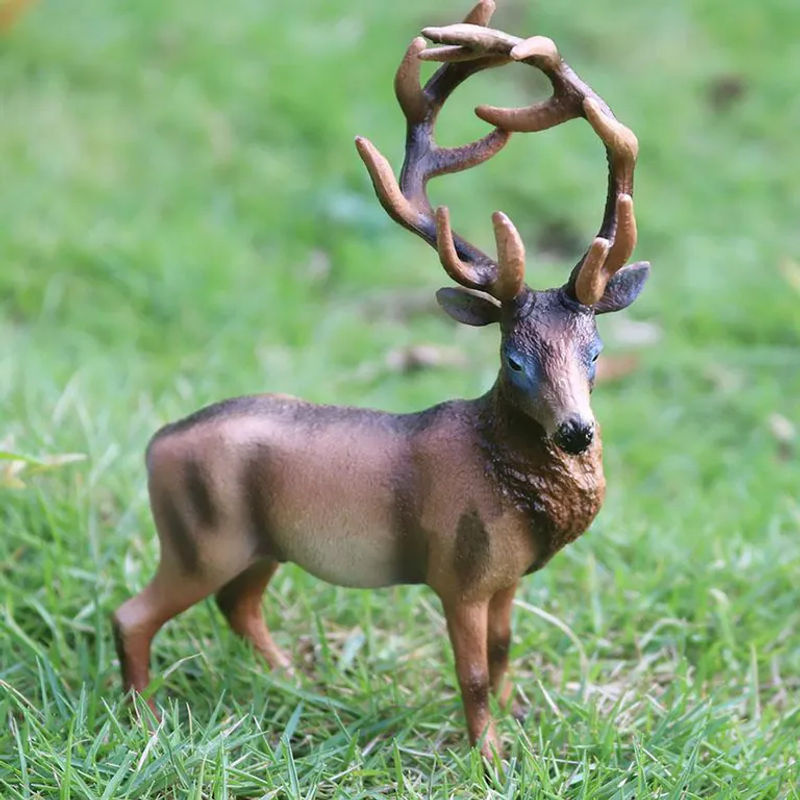 RusticLoom Rentier Tierfigur in Braun aus Kunststoff für die Weihnachtsdekoration - Bild 5