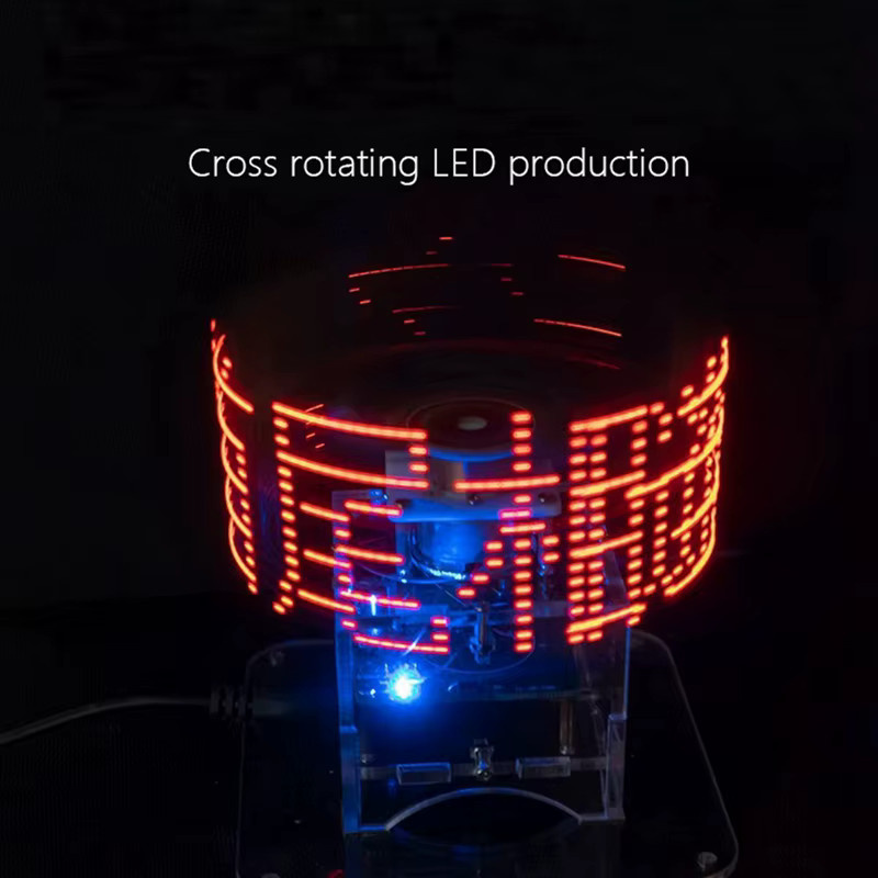 SODIAL LED-Anzeige DIY Kit 51 SCM zweifarbig rotierende Schweißersatzteile für Lötübungen ohne Downloader A22U - Bild 2