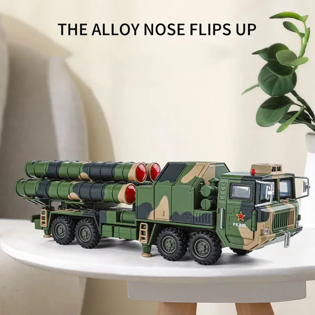 MINI AUTO HQ-9 Flugabwehrraketen T99A, Modellauto, 1:40, Metall, Gummireifen - Bild 1