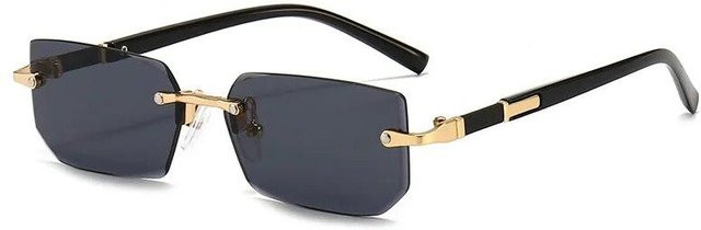 NATAWA Sonnenbrille, randlos, rechteckig, schwarz, Damen - Bild 1