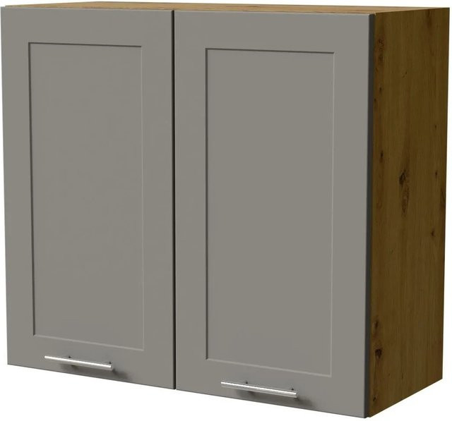Feldmann-Wohnen Hängeschrank Oslo Eiche Artisan und Dust Grey Matt mit Soft-Close-Türen, B/T/H: 80 x 32,5 x 72 cm - Bild 1